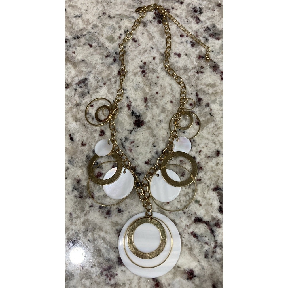 Park Lane Atlantis Necklace- Mother-of-Pearl and Goldtone - RETIRED Vintage